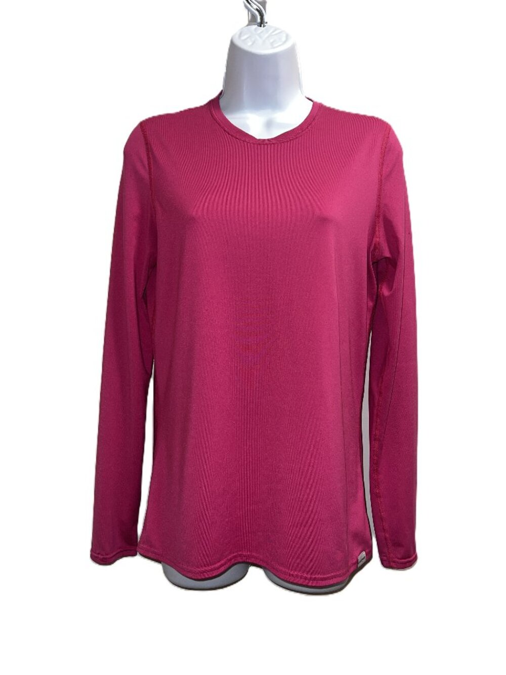 Athleisure Sporty Patagonia Long-sleeved Satin Feel Top Hot Pink Women's Medium